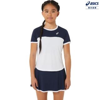 【asics 亞瑟士】女童 短袖上衣 兒童 網球(2044A039-102)
