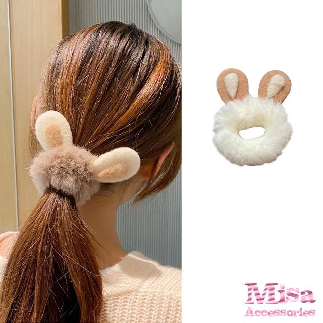 【MISA】毛絨髮圈 耳朵髮圈/可愛毛絨耳朵造型甜美大腸圈 髮圈(4款任選)