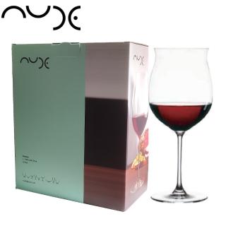 【NUDE】高腳玻璃水晶Vintage廣口紅酒杯725cc(二入組)