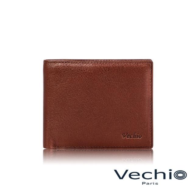 【VECHIO】台灣總代理 堅毅號 4卡零錢袋皮夾-咖啡色(VE048W007BR)