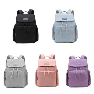 【Jpqueen】優雅色調多功能大容量乾濕分離媽媽包母嬰包後背包(5色可選)
