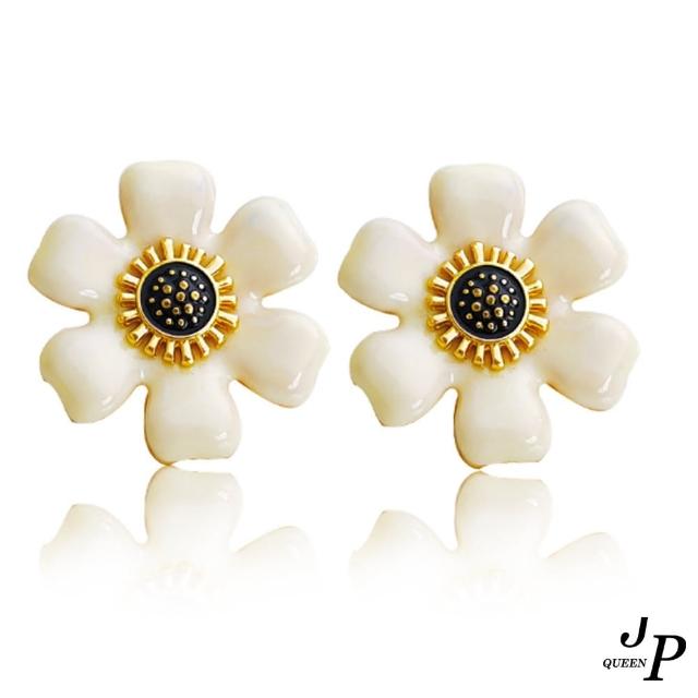 【Jpqueen】小清新白色花朵耳環(白色)