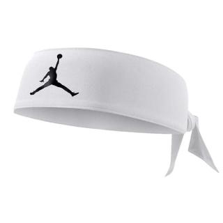 【NIKE 耐吉】頭帶 Jordan 男女款 白 綁帶式 透氣 快乾 籃球 網球 喬丹 頭巾(JJN0010-1OS)