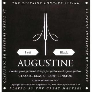 【Augustine 奧古斯汀】Classic Black 奧古斯丁 經典黑 中/低張 古典吉他弦(原廠公司貨 商品保固有保障)