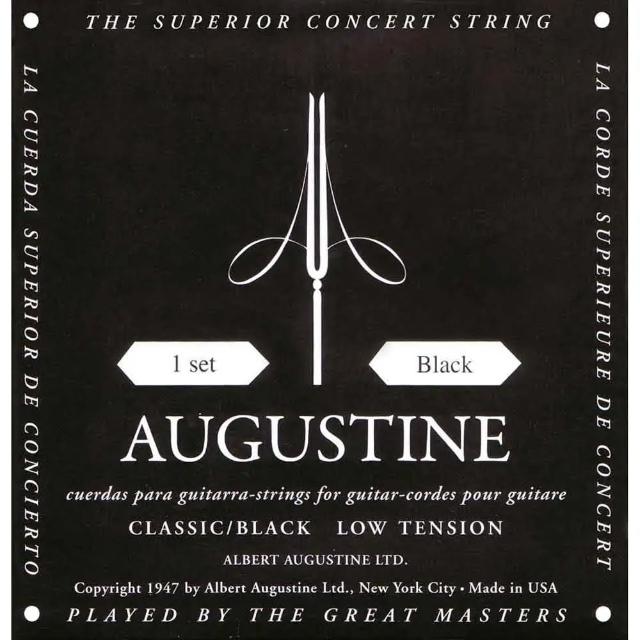 【Augustine 奧古斯汀】Classic Black 奧古斯丁 經典黑 中/低張 古典吉他弦(原廠公司貨 商品保固有保障)