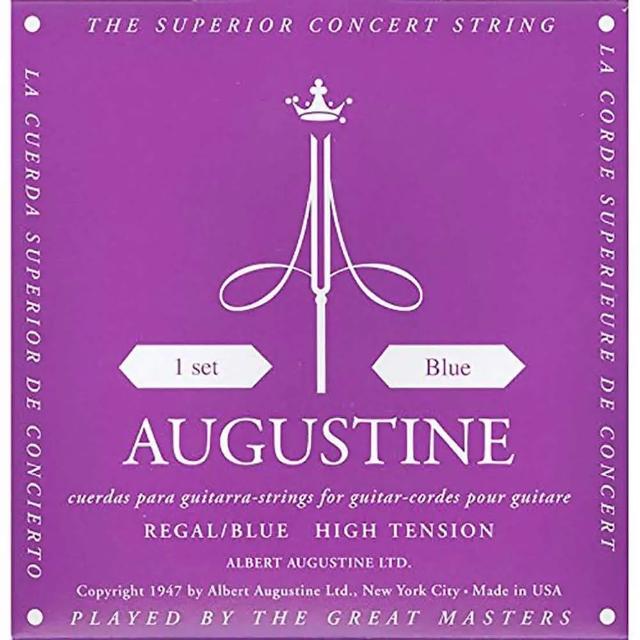 【Augustine 奧古斯汀】Regal Blue 奧古斯丁 皇家藍 超高/高張 古典吉他弦(原廠公司貨 商品保固有保障)