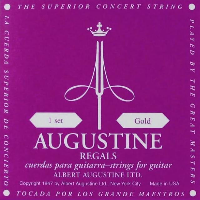 【Augustine 奧古斯汀】Regal Gold 奧古斯丁 皇家金 超高/中低張 古典吉他弦(原廠公司貨 商品保固有保障)
