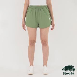 【Roots】Roots女裝-舒適生活系列 簡約尼龍短褲(綠色)