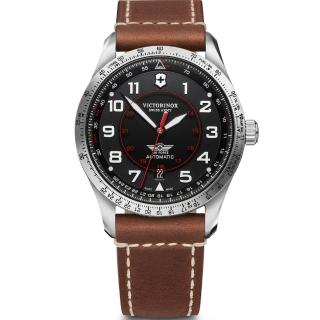 【VICTORINOX 瑞士維氏】Airboss Black Edition 機械飛行腕錶(VISA-241973)