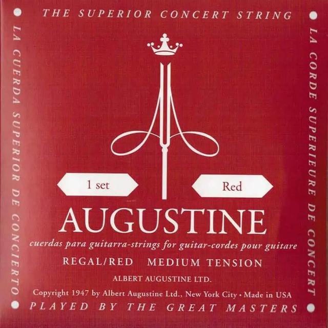 【Augustine 奧古斯汀】Regal Red 奧古斯丁 皇家紅 超高/中張 古典吉他弦(原廠公司貨 商品保固有保障)