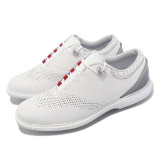 【NIKE 耐吉】高爾夫球鞋 Jordan ADG 4 白 灰 男鞋 皮革 緩震 爆裂紋 喬丹 止滑(DM0103-105)