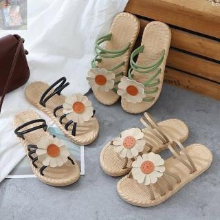 【A3】太陽花時尚拖鞋百搭沙灘鞋(簡約舒適透氣海灘鞋.可愛甜美)