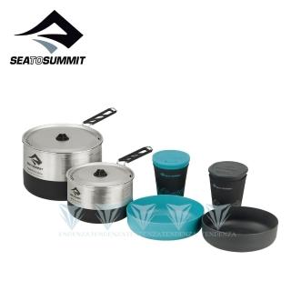 【SEA TO SUMMIT】Sigma 折疊鍋具組-含2人餐具組-2.2(餐具組/露營/登山/野炊/摺疊鍋)