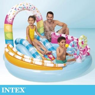 【INTEX】多彩糖果戲水170x168x深25cm-165L-適2歲+(165L-57144NP)