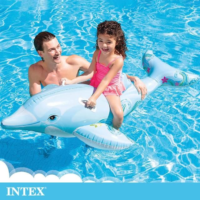 【INTEX】小花海豚座騎-175x66cm-適3歲+(58535NP)