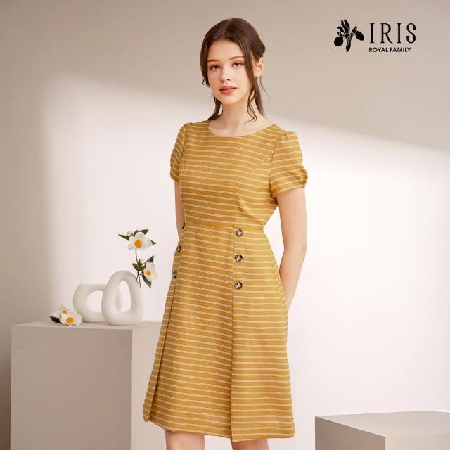 【IRIS 艾莉詩】微高腰條紋連衣裙-2色(32616)