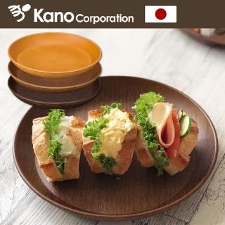【日本KANO】日本製WOODY可微波木紋餐盤 21cm(可洗碗機、3色任選)
