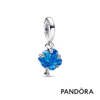 【Pandora 官方直營】藍色 Murano 琉璃家族樹吊飾