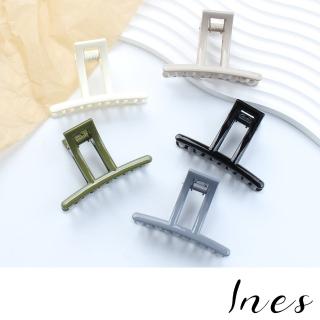 【INES】T字抓夾/韓國設計法式個性T字造型抓夾 鯊魚夾 馬尾夾(5色任選)