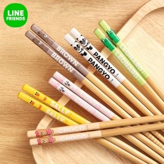 【LINE FRIENDS】熊大兔兔莎莉竹筷筷子六雙入