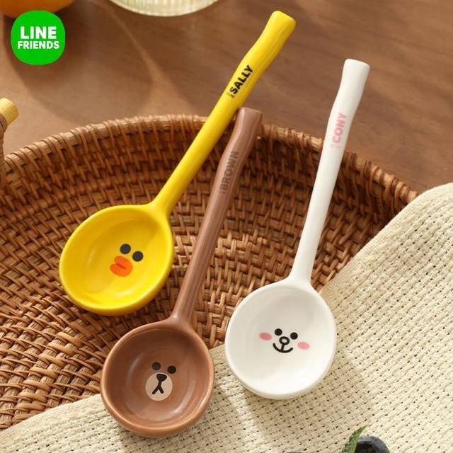 【LINE FRIENDS】熊大兔兔日式陶瓷湯勺湯匙