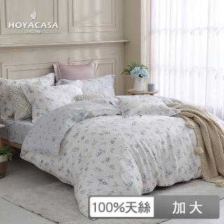 【HOYACASA】100%抗菌天絲兩用被床包組-黛芙妮(加大)