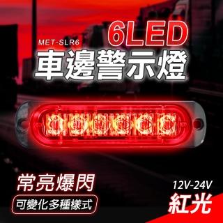 【GEORGE】6LED燈板 紅色地燈 工作燈 條燈 貨車照地燈 B-SLR6(led側燈 車用led燈 氛圍燈)