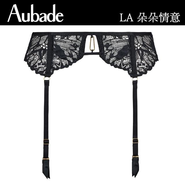 【Aubade】朵朵情意性感吊襪帶-LA(黑.紅)