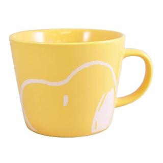 【大西賢製販】SNOOPY史努比 經典陶瓷馬克杯 大臉 黃色(餐具雜貨)