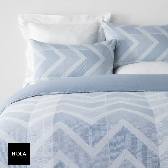 【HOLA】200織純棉床包兩用被組雙人  藍海
