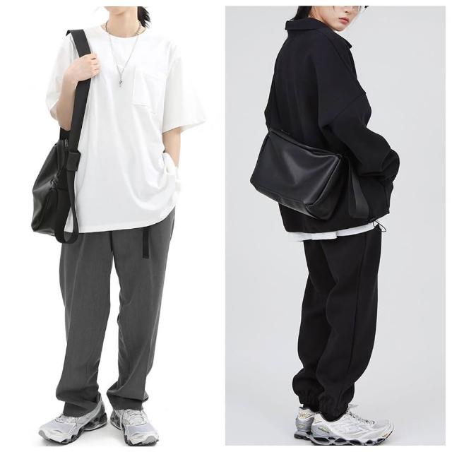 【Dition】時尚皮革側背包 經典大容量 防潑水(禮物 穿搭 通勤 上課)