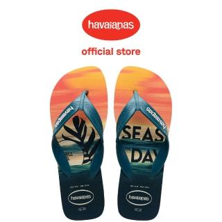 【havaianas 哈瓦仕】拖鞋 男鞋 夾腳拖 寬帶 風景 Surf 藍 4000047-2843M(哈瓦士)