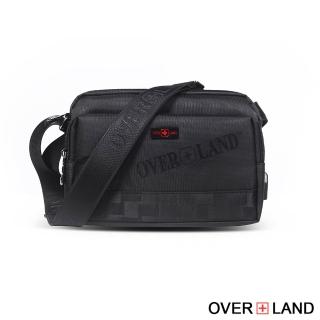 【OverLand】美式十字軍 - 經典格紋拼接多層斜背包(5709)