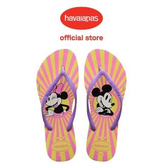 【havaianas 哈瓦仕】拖鞋 女鞋 夾腳拖 Slim Disney 黃粉色 4141203-1732W(哈瓦士)