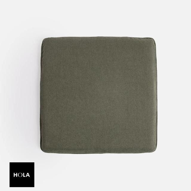 【HOLA】素色舒綿方型滾邊薄坐墊40x40x4cm-琉璃綠