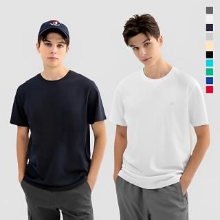 【Hang Ten】男裝-COMFORT FIT BCI純棉經典腳丫圓領短袖T恤(多色選)