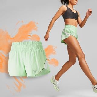 【PUMA】短褲 RUN Woven 綠 3吋 女款 吸濕 排汗 褲子 鬆緊褲頭 跑步 訓練(52328832)