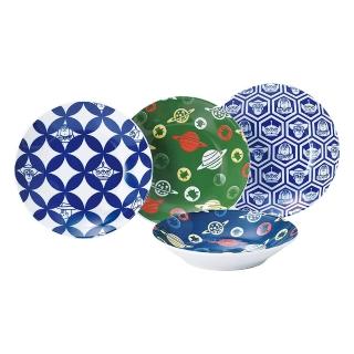 【SANGO 三鄉陶器】迪士尼 玩具總動員 陶瓷餐盤四件組 和風古意(餐具雜貨)