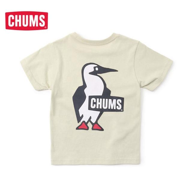 【CHUMS】CHUMS 童裝 休閒 Kids Booby Logo T-Shirt短袖上衣 米灰色(CH211282G057)