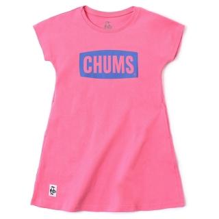 【CHUMS】CHUMS 童裝 休閒 Kids CHUMS Logo Dress短袖洋裝 粉色(CH211284R114)