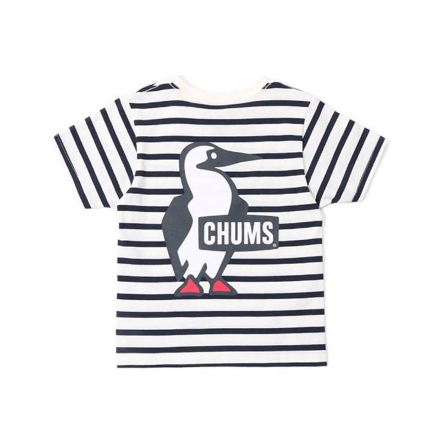 【CHUMS】CHUMS 童裝 休閒 Kids Booby Logo T-Shirt短袖上衣 白/深藍(CH211282W011)