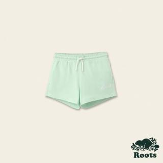 【Roots】Roots小童-自然俱樂部系列 厚磅有機棉休閒短褲(淺霧綠)