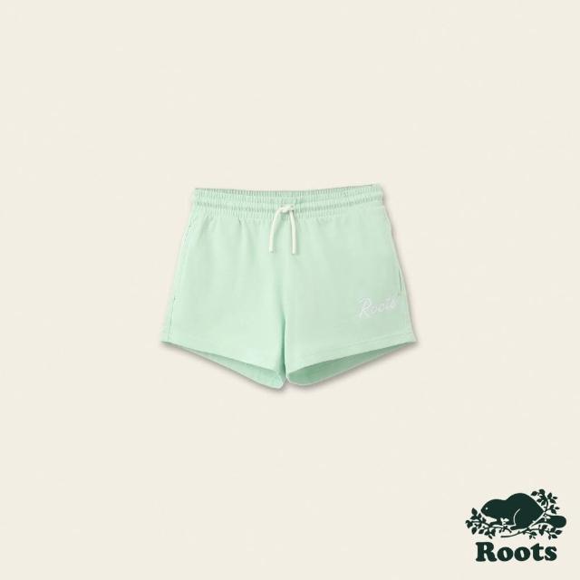 【Roots】Roots小童-自然俱樂部系列 厚磅有機棉休閒短褲(淺霧綠)