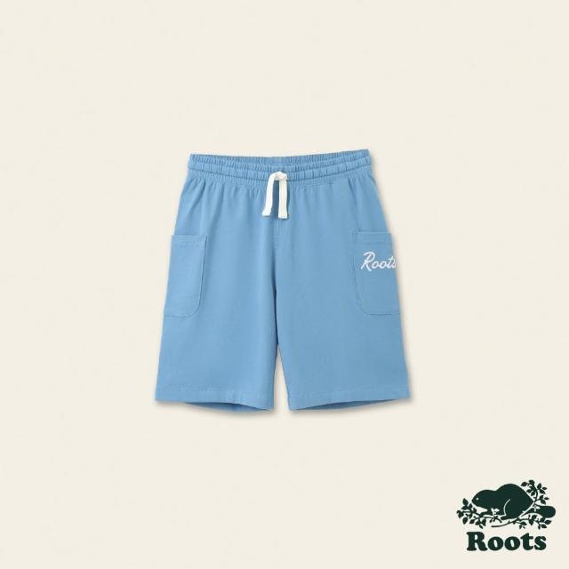 【Roots】Roots大童-自然俱樂部系列 口袋設計有機棉短褲(藍色)