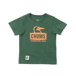 【CHUMS】CHUMS 童裝 休閒 Kids Booby Face T-Shirt短袖上衣 深綠色(CH211281M080)