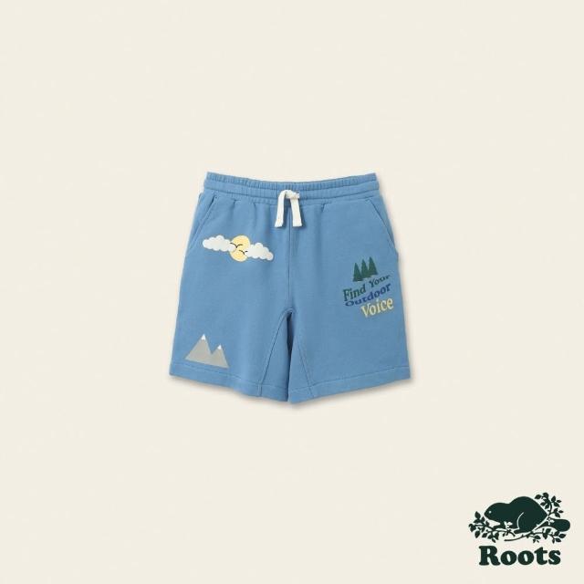【Roots】Roots大童-自然俱樂部系列 戶外元素休閒短褲(藍色)