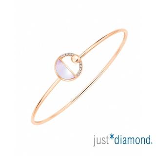 【Just Diamond】18K玫瑰金 粉色浪漫 鑽石手環