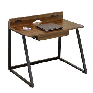 【AT HOME】3.6尺胡桃兩用電腦桌/書桌/工作桌有USB孔 現代簡約(賈瑟)