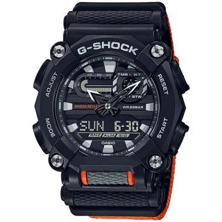 【CASIO 卡西歐】G-SHOCK 時尚工業風雙顯手錶 母親節 禮物(GA-900C-1A4)