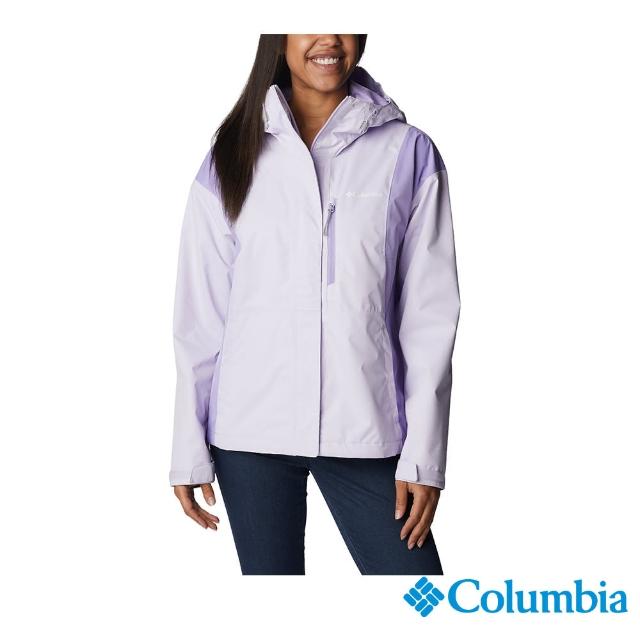 【Columbia 哥倫比亞 官方旗艦】女款-HikeboundOmni-Tech防水外套-紫色(UWR14300PL / 2023春夏)